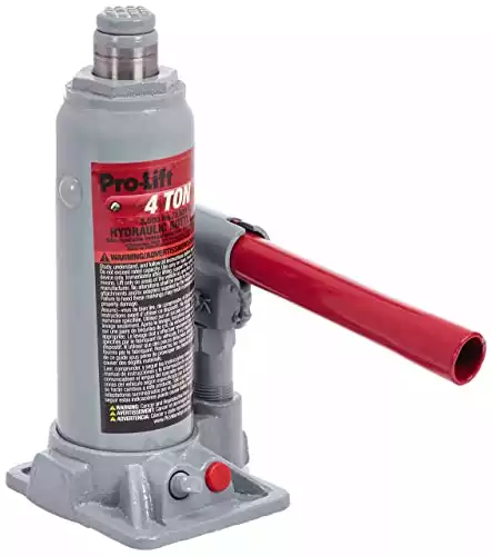 Grey Hydraulic Bottle Jack - 4 Ton Capacity