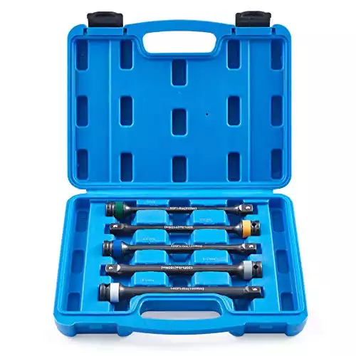 5pc 1/2" Drive Torque Limiting Extension Bar Set