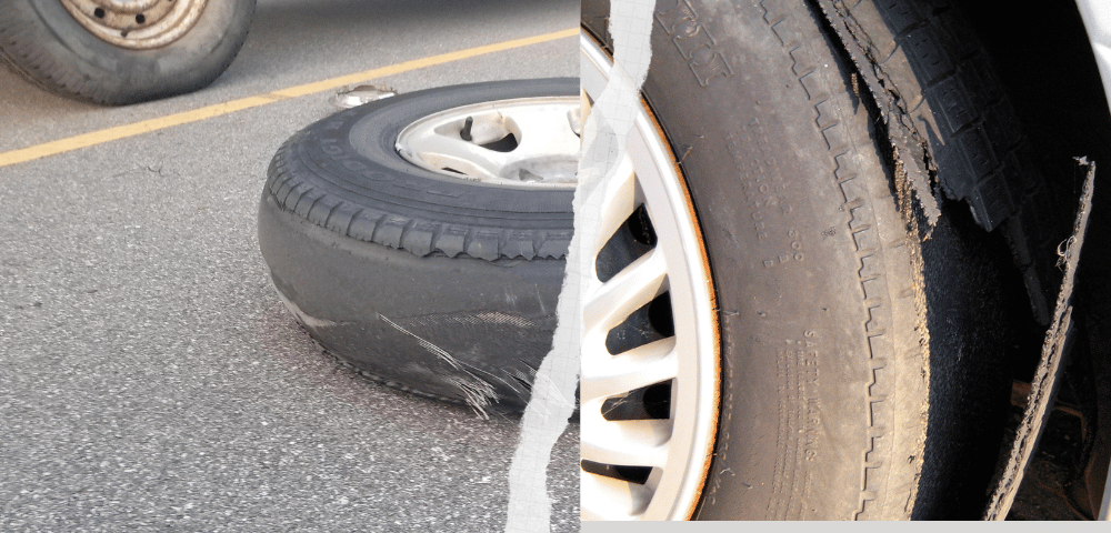 Two different type of separated tires